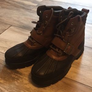 Ralph Lauren leather upper boots